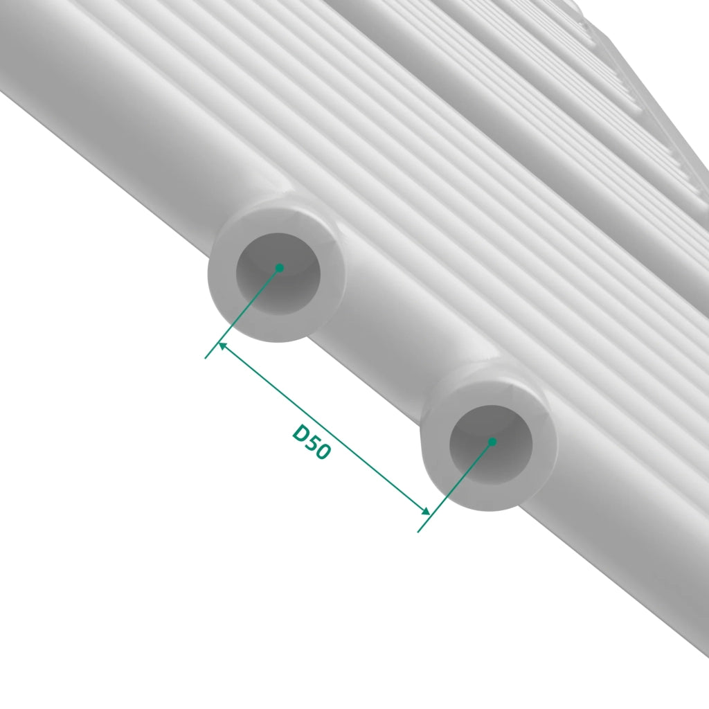 Radiatore scaldasalviette da bagno acciaio 160 x 50 cm bianco 03_0010427