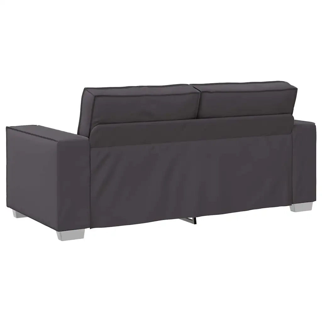 Divano a due posti Grigio 180 cm Pelle Sintetica 4105053
