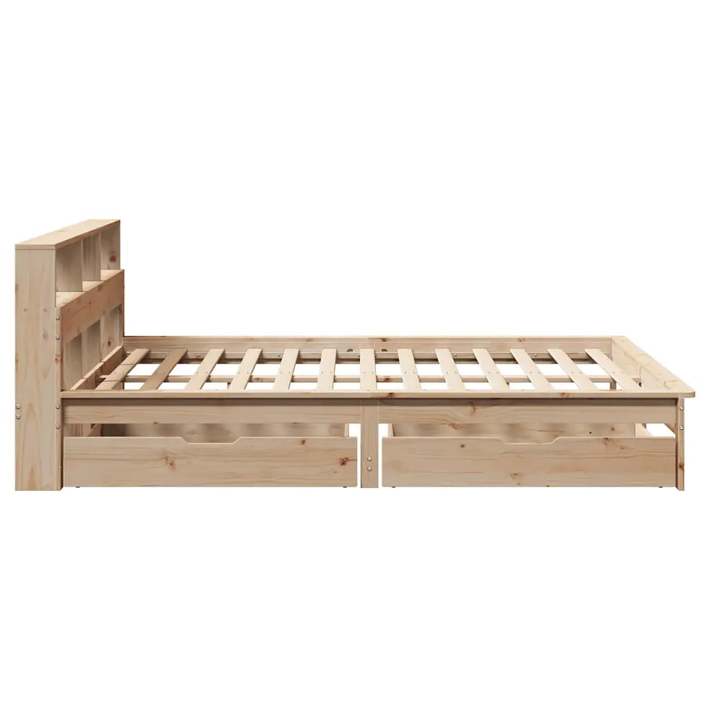 Letto Libreria senza Materasso 160x200 cm in Legno di Pino 3309803