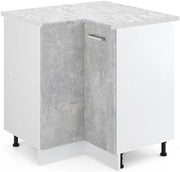 Mobile ad angolo cucina R-Line, Calcestruzzo, 75.6 cm, PL Marmo, per la libera combinazione all'interno di sistemi cucina modulari