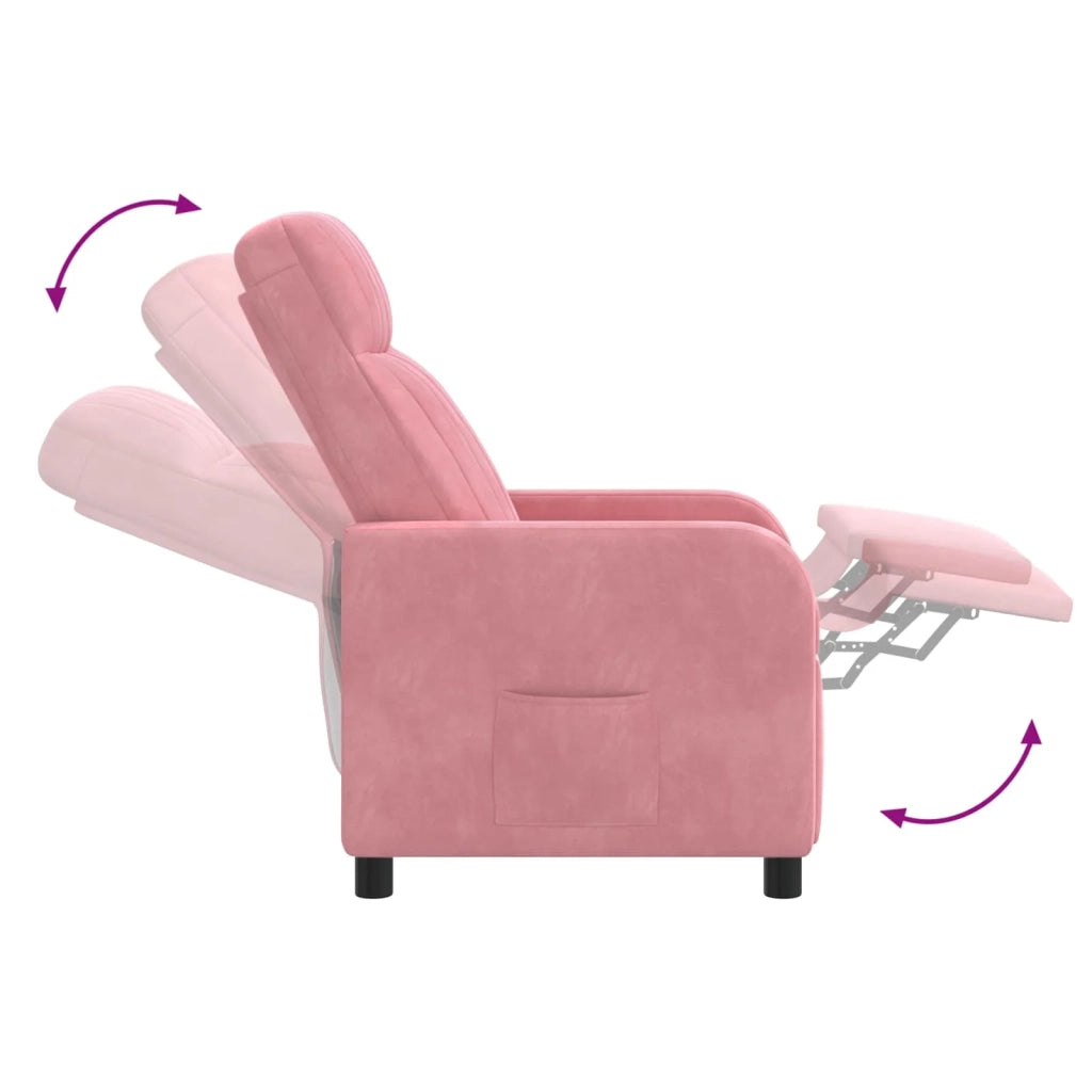 Divano Sedia-Poltrona Massaggiante Rosa Velluto (V)