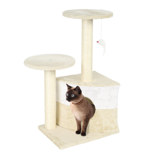 Albero tiragraffi per gatti beige 71 cm Albero per arrampicarsi Tiragraffi Gatto
