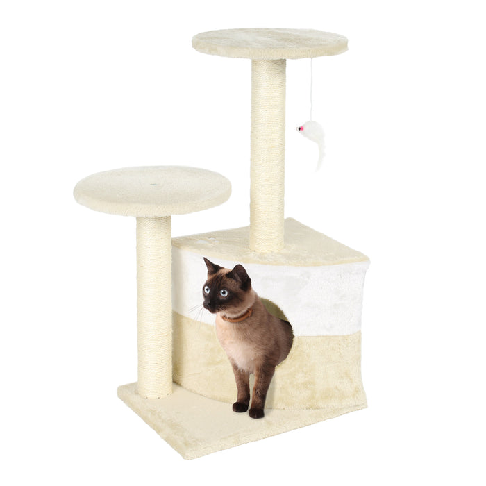 Albero tiragraffi per gatti beige 71 cm Albero per arrampicarsi Tiragraffi Gatto