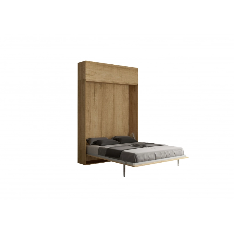 Letto a scomparsa 160 verticale Kentaro con pensile vasistas - Quercia Natura
