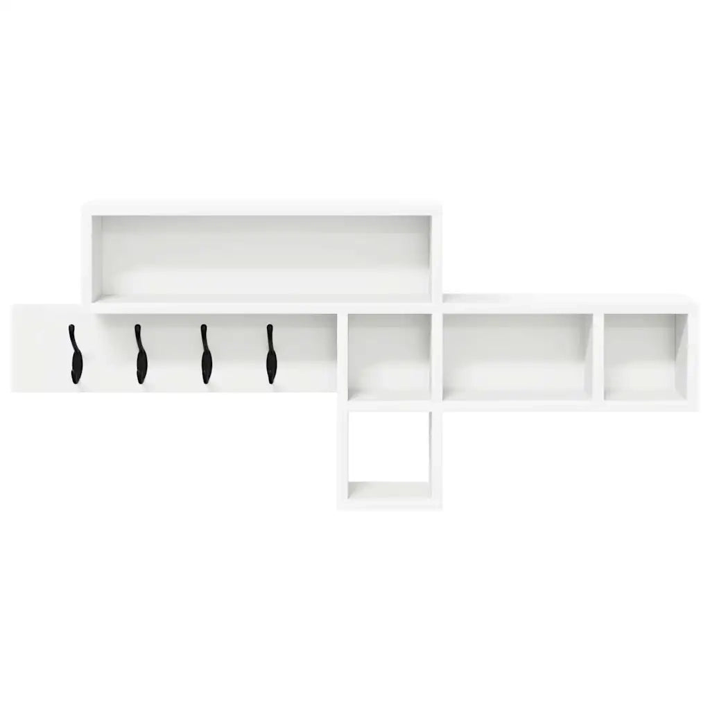 vidaXL Appendiabiti a muro Bianco 100 x 12 x 43.5 cm Legno multistrato
