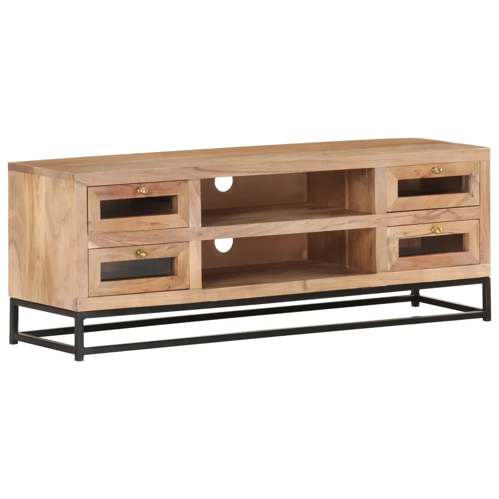 Mobile Porta TV 110x30x40 cm in Legno Massello di Acacia 323503