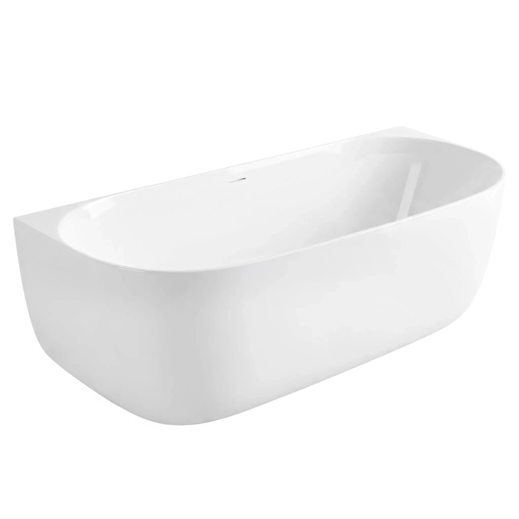 Vasca Bagno A Parete Rea Eris 170cm Copritappo nero