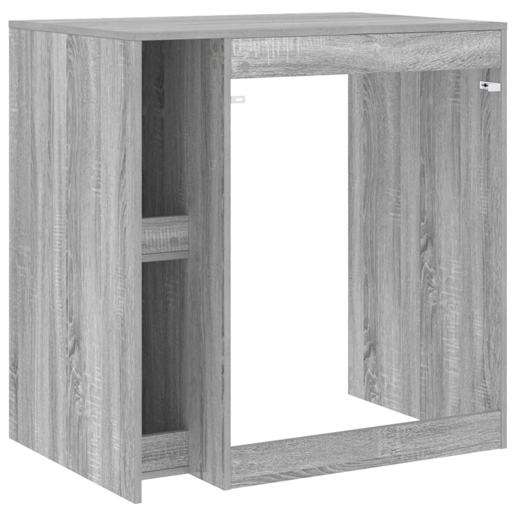 Mobiletto per lavatrice con porta Grigio Sonoma 87 x 60 x 89 cm
