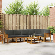 Set di divani da esterno con cuscino 7 pcs Naturale e Antracite