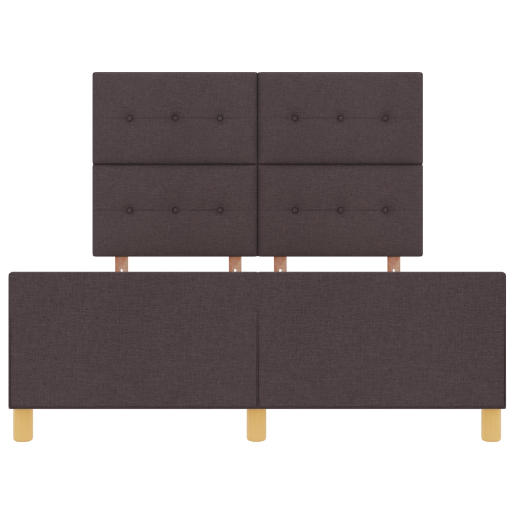 Letto Dark Brown 160x200 cm Tessuto