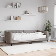 Divano Letto con Materasso Tortora 90x200 cm in Tessuto