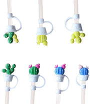 Set di coppe per bicchieri 7 pezzi - Coppe in silicone riciclabili - Protezione di sicurezza - Adatti per canne da 8 mm - Duraturo e sicuro - Coppe con disegni divertenti - Coppe per canne