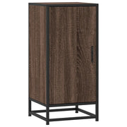 Credenza | Madia | Buffet da pranzo | Armadio da pranzo Rovere Marrone 35,5x35x76 cm in Truciolato e Metallo