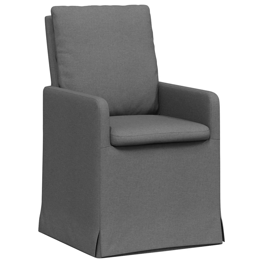 Sedie da pranzo 2 pcs Grigio scuro 57 x 67 x 98 cm Tessuto