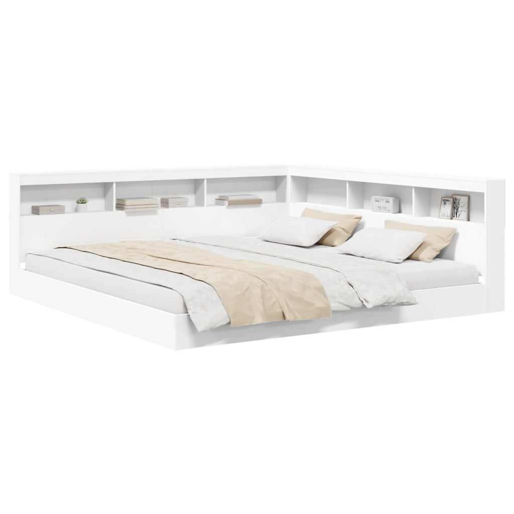 Letto a scaffale bianco 180x200 cm in legno ingegnerizzato