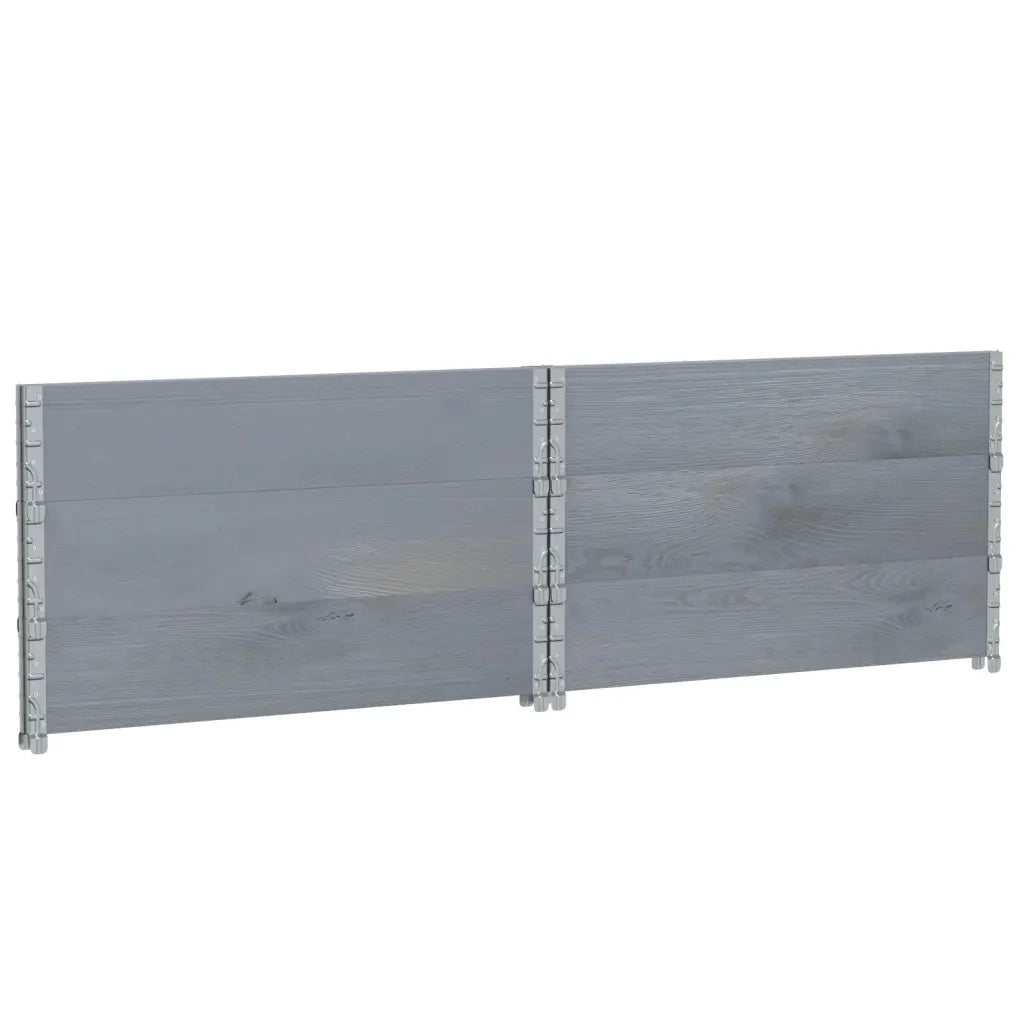 Paretali per Pallet 3 pz Grigi 100x100cm Legno Massello di Pino CFW2684532