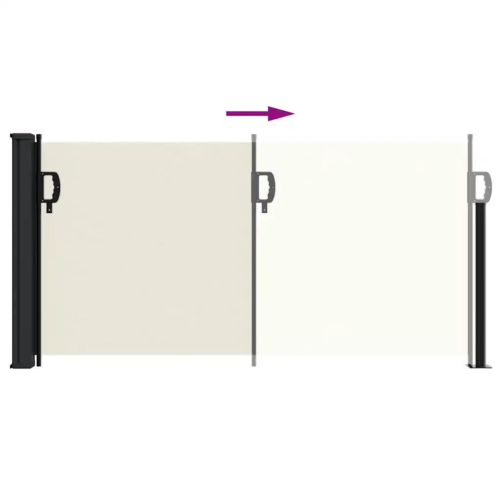 Tenda da Sole Laterale Retrattile-Tenda parasole per balcone per giardino Crema 100x300 cm