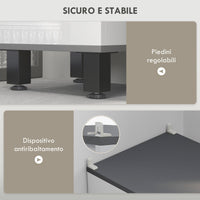 Mobile a Colonna da Bagno con 2 Armadietti e Cassetto 34x32x190 cm Bianco