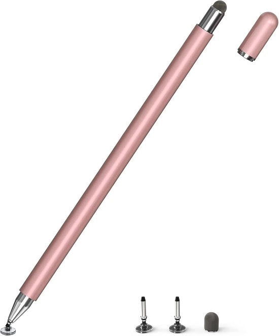 Stilo per tablet e smartphone, 2-in-1 stilo, Adatto per tutti i tablet e smartphone, Adatto per iPhone, iPad, Samsung, Lenovo, Surface, Huawei, Xiaomi, Android, iOS, ecc. (Roségoud)