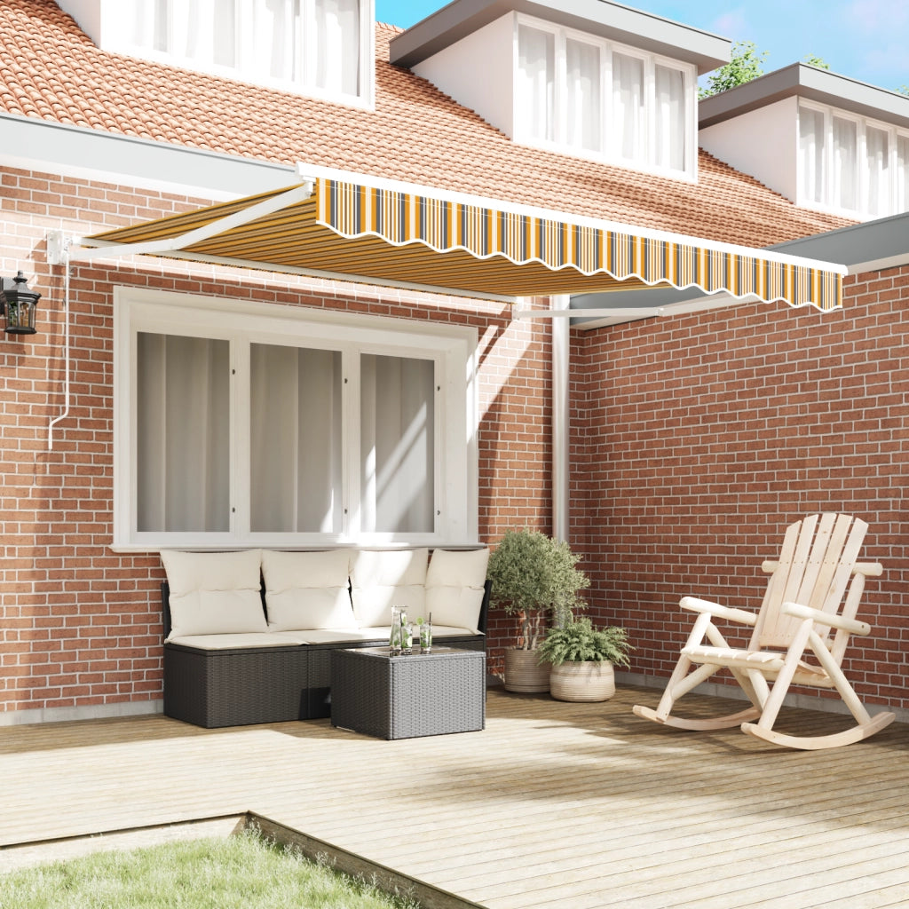Tenda Retrattile Automatica a Strisce Multicolore 350x250 cm