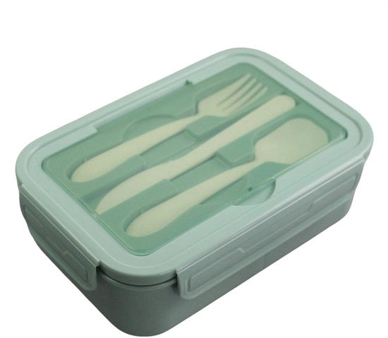 Lunchbox 1400 ml con contenitori - Adatto per adulti e bambini - Non BPA - Resiste al lavaggio in lavastoviglie - Incluso set di utensili - Bento Box