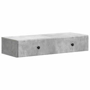 Tavolino da Parete Laterale Grigio Cemento 87,5 x 34,5 x 17 cm