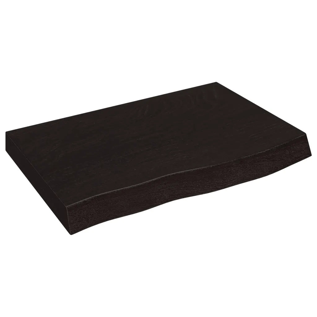 Ripiano Marrone Scuro 60x40x(2-6) cm Massello Rovere Trattatocod mxl 128645