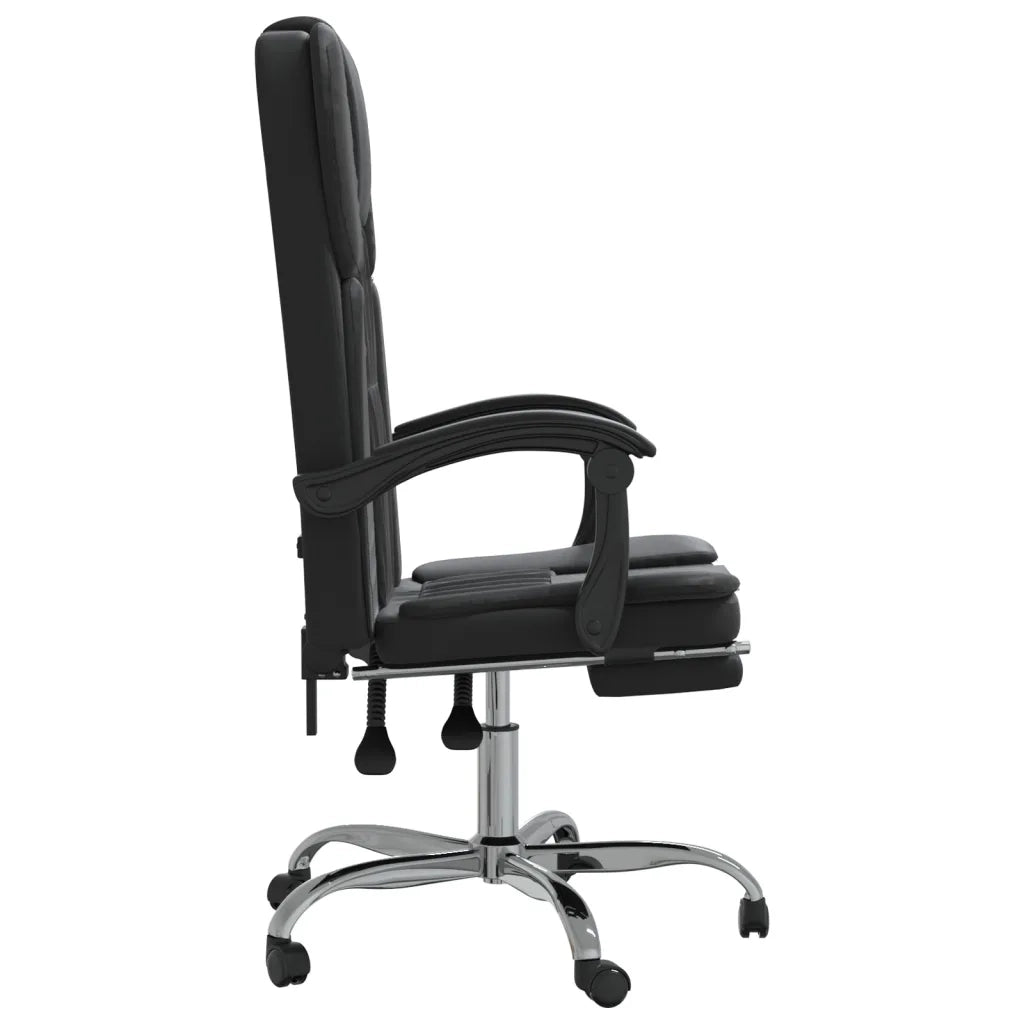 Poltrona da Ufficio Reclinabile Nera in Similpelle cod mxl 26553