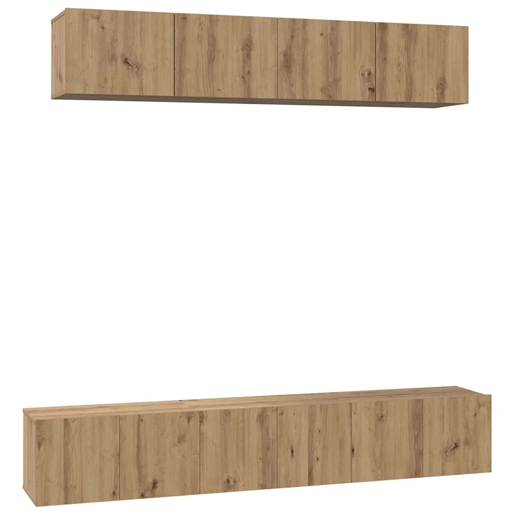 Set mobile TV 5 pcs Rovere artigianale Legno multistrato 3393215