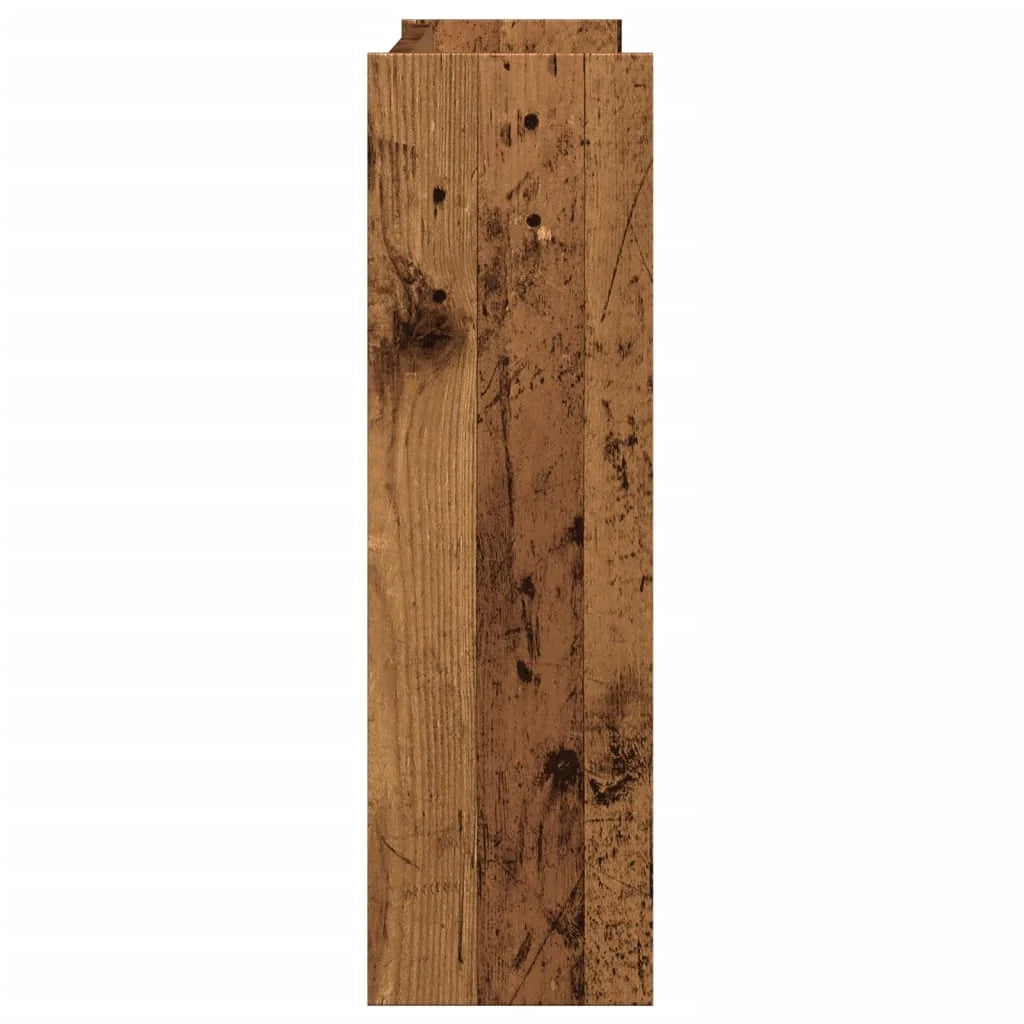 Scarpiera mobiletto portascarpe mobiletto da parete per ingresso/corridoio/soggiorno legno invecchiato legno ingegnerizzato marrone 02_0021930