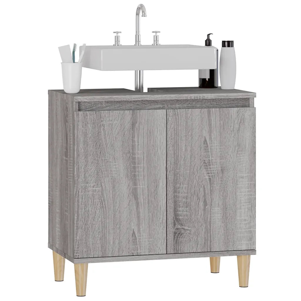Mobile Lavabo Grigio Sonoma 58x33x60 cm in Legno Multistrato 821258