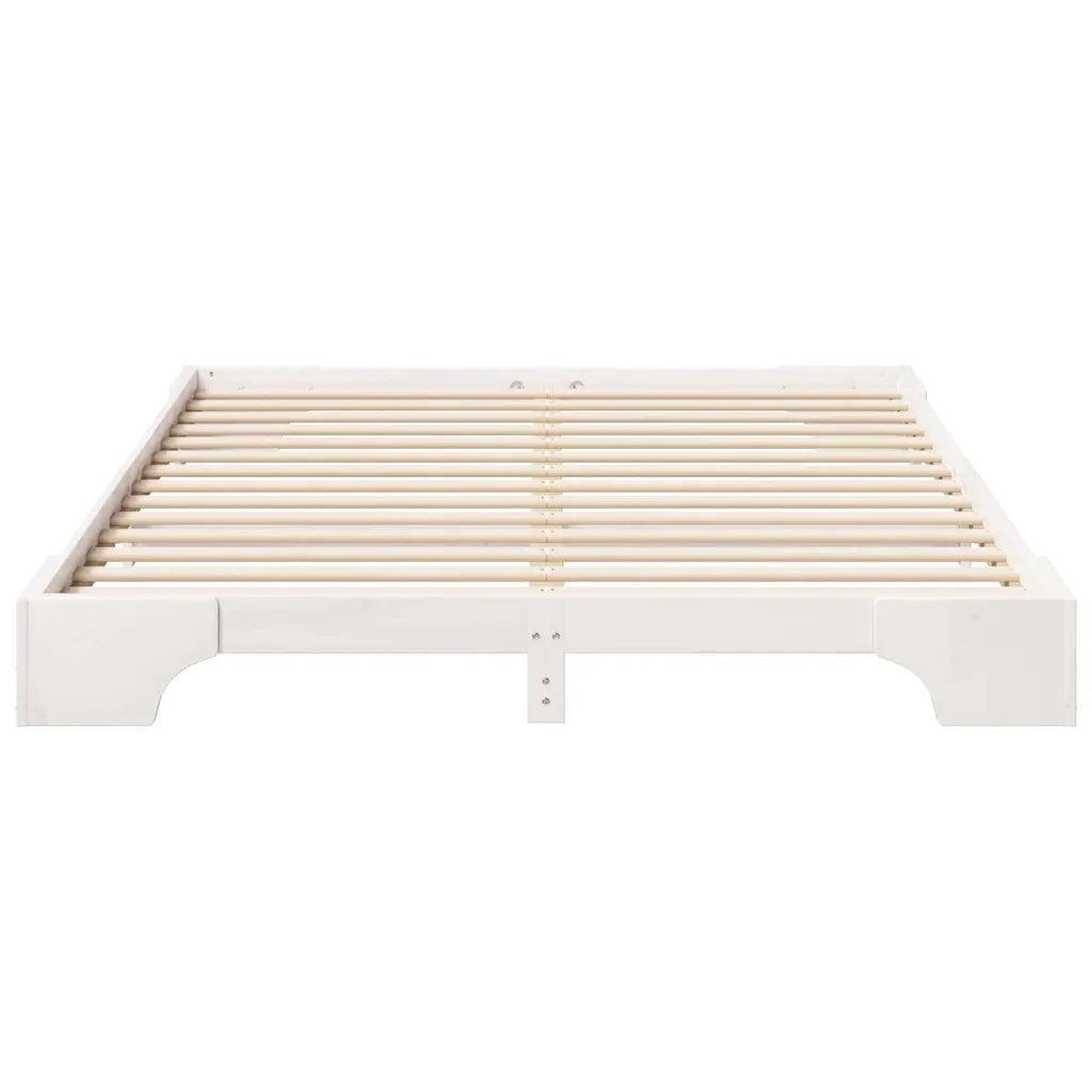 Struttura del letto Bianco 160 x 220 cm Pino massello 872924