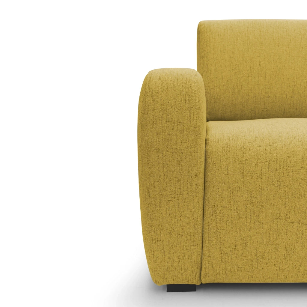 Duna Divano letto matrimoniale con materasso 20 cm in tessuto impermeabile T03 215 cm (mat. 160x197) giallo