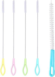 Set di 5 spazzole a setole di nylon e acciaio inossidabile per pulire bottiglie d'acqua