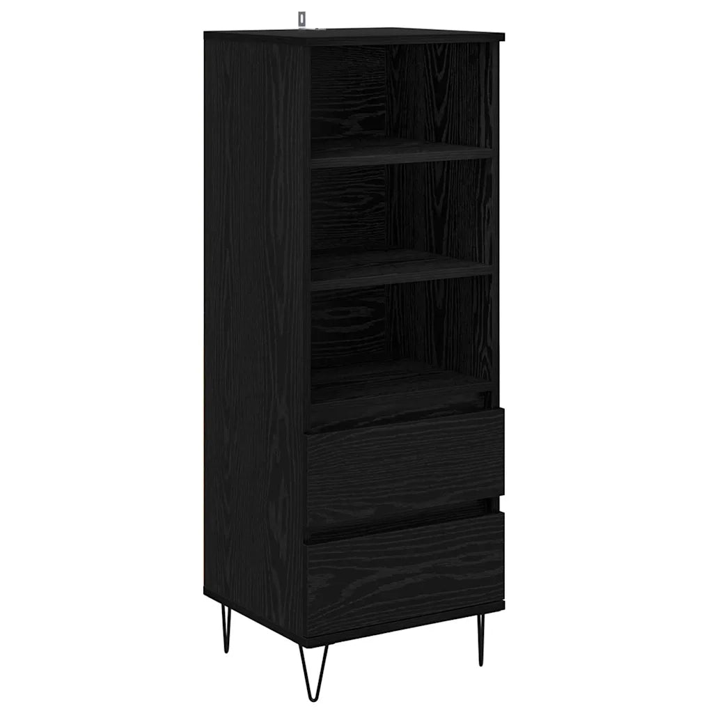 Credenza-Buffet-Armadio da cucina Rovere Nero 40 x 36 x 110 cm Legno multistrato 344876