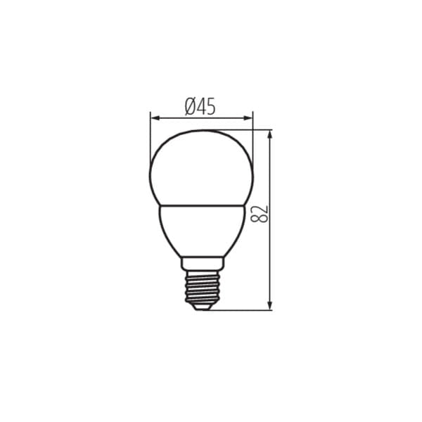 Lampadina LED G45 E14 6,5W 4000K luce neutra Miledo
