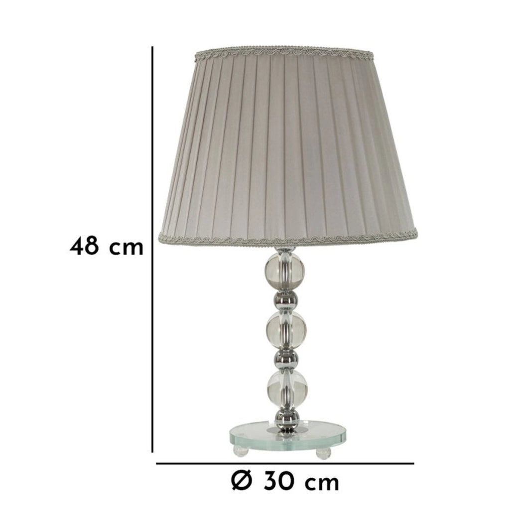 Lampada da Tavolo VKH156, Argento, Metallo, 30x30x48 cm