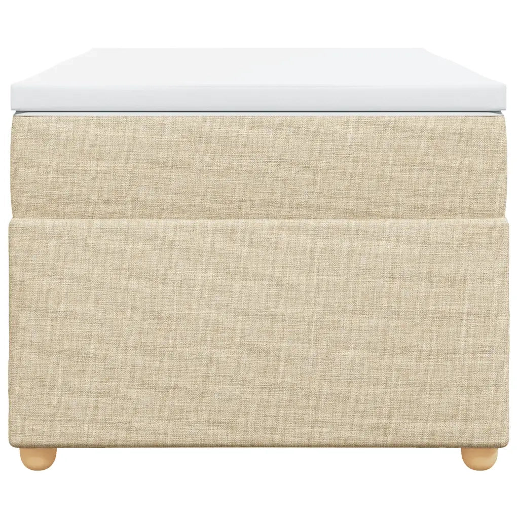 Giroletto a Molle con Materasso Crema 100x200 cm in Tessuto 3285357