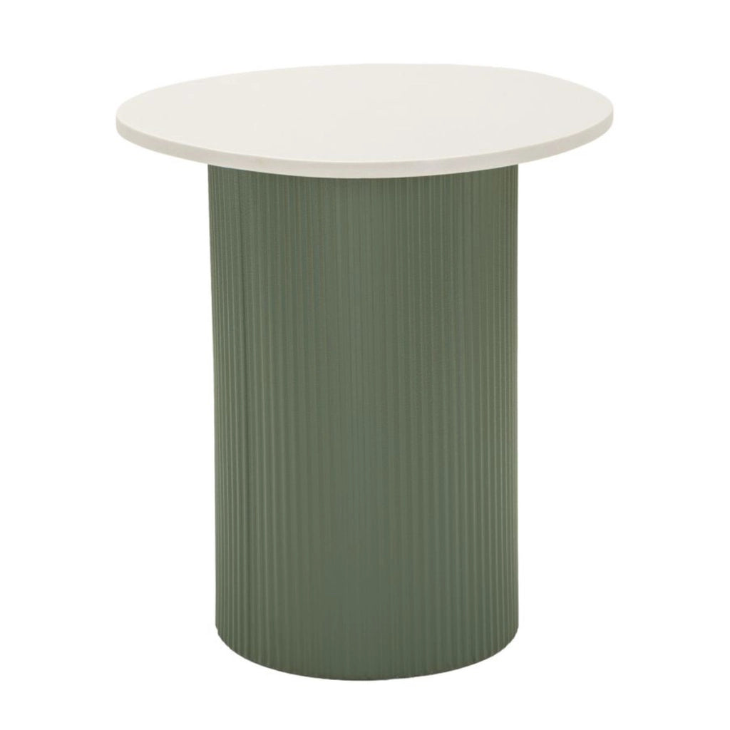 Tavolino VKH1121, Verde, Marmo Artificiale, 40x42x45 cm