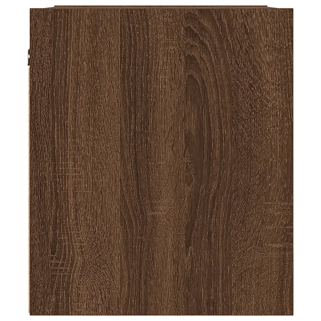 Comodini a Muro 2 pz Rovere Marrone 38x34x40 cm
