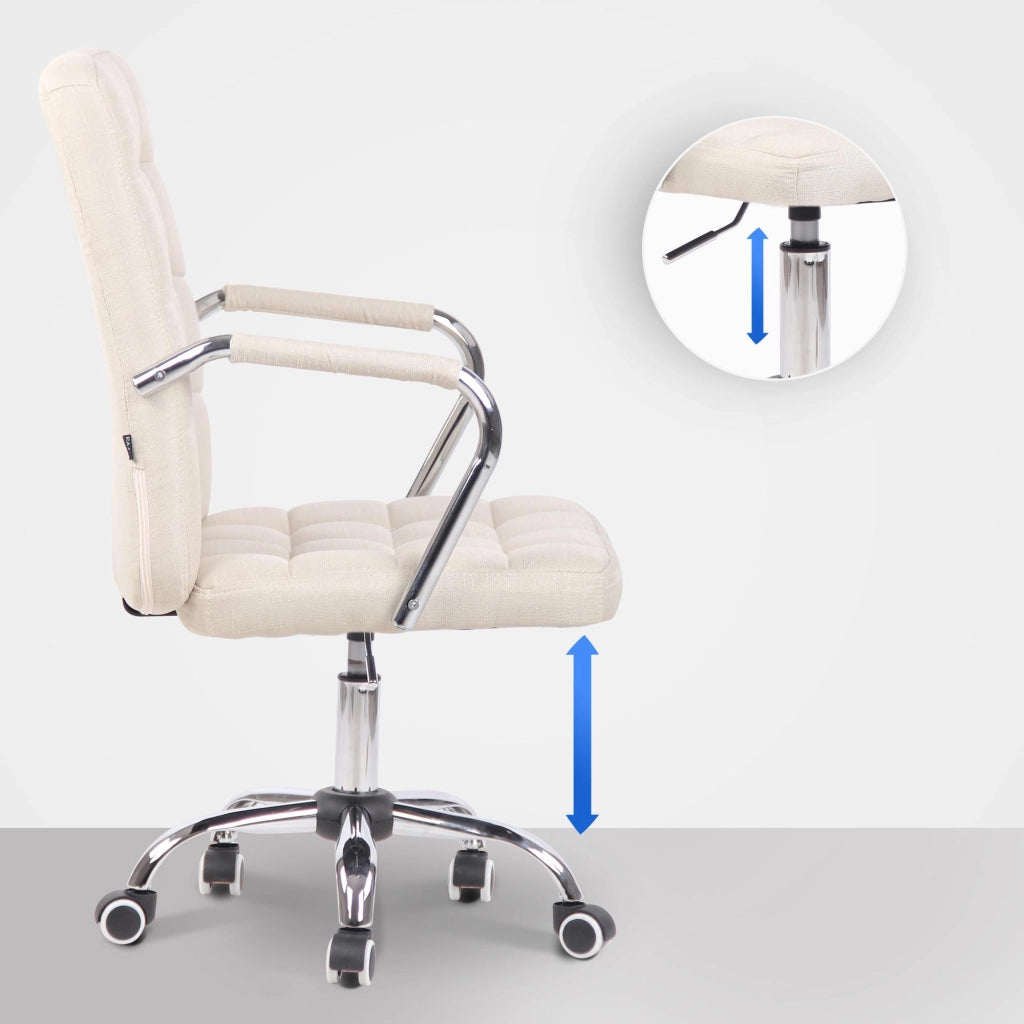 Sedia da ufficio Terni crema,Tessuto