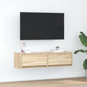 Mobile TV  in Rovere Sonoma 100x31x25,5 cm in Legno ingegnerizzato