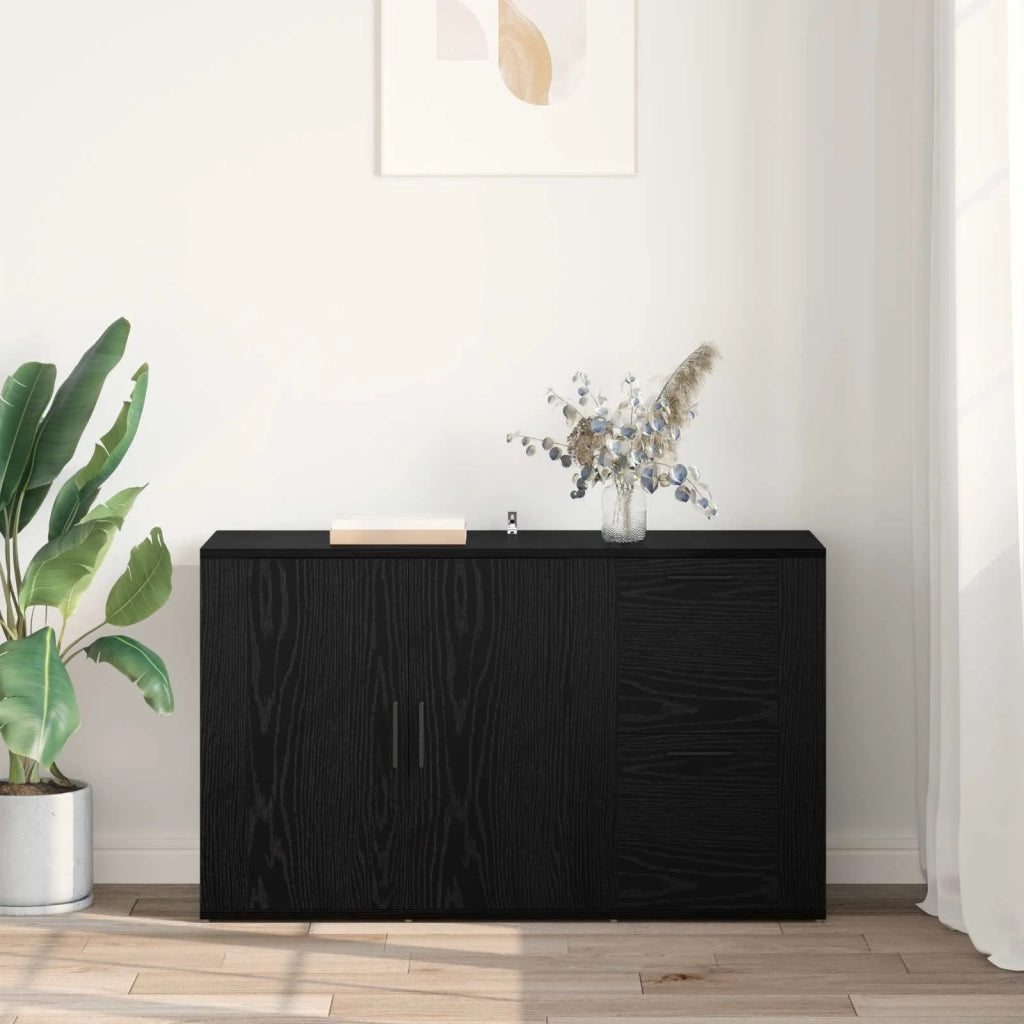 Credenza Rovere Nero 100 x 33 x 59.5 cm Legno multistrato 881140