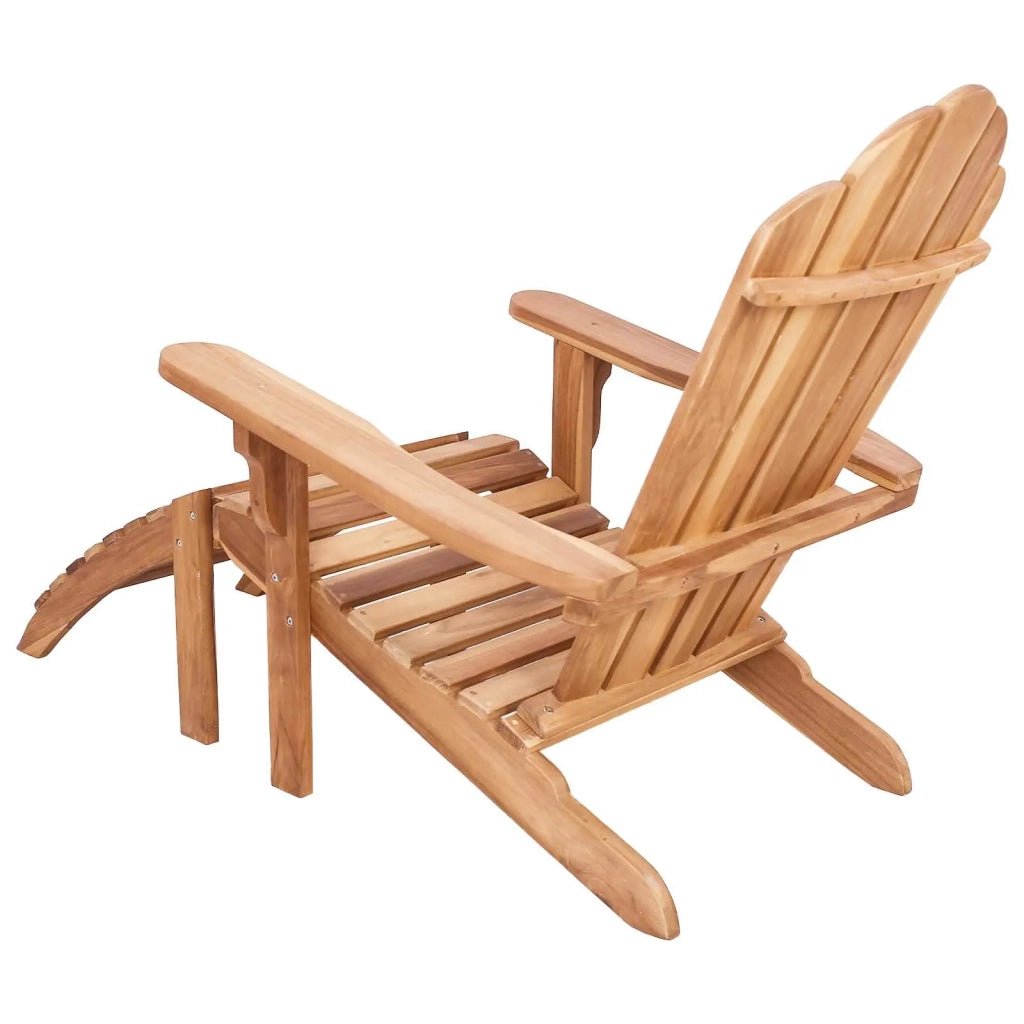 Sedia Adirondack da Giardino con Poggiapiedi Naturale 42041352