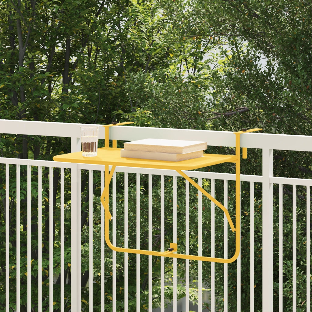 Tavolo da balcone pieghevole  senape 60x40 cm in acciaio