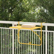 Tavolo da balcone pieghevole  senape 60x40 cm in acciaio