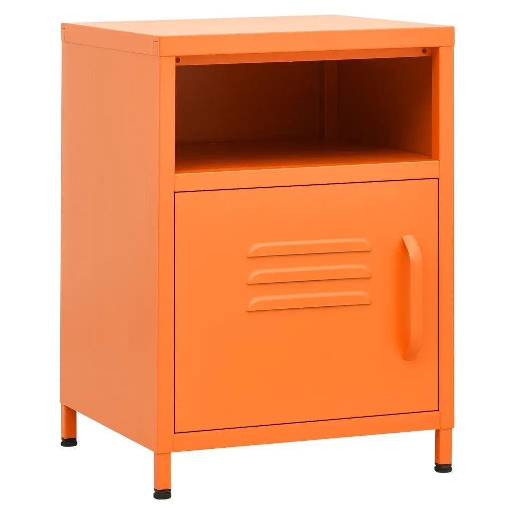 Comodino Arancione 35x35x51 cm in Acciaio cod mxl 30850