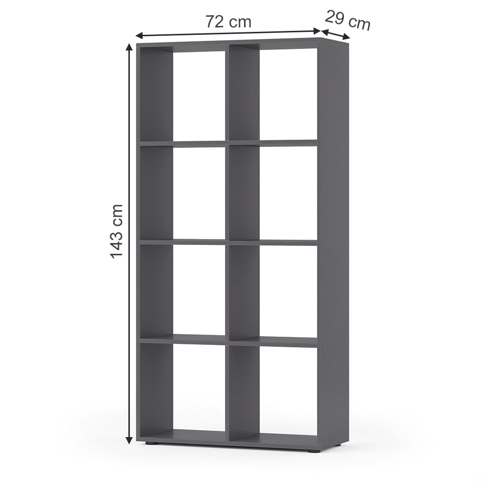 Vicco Scaffale Grigio 143 x 72 cm
