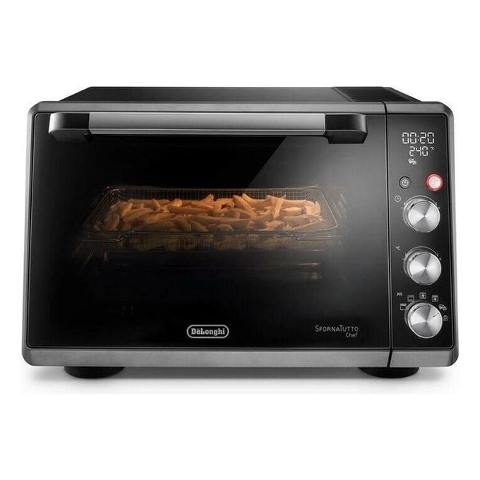De'Longhi DO34326 Sfornatutto Forno Elettrico Ventilato con Grill 34 L 2000 W Timer Digitale LED (34x52.5x46.5 cm) colore Nero Titanio