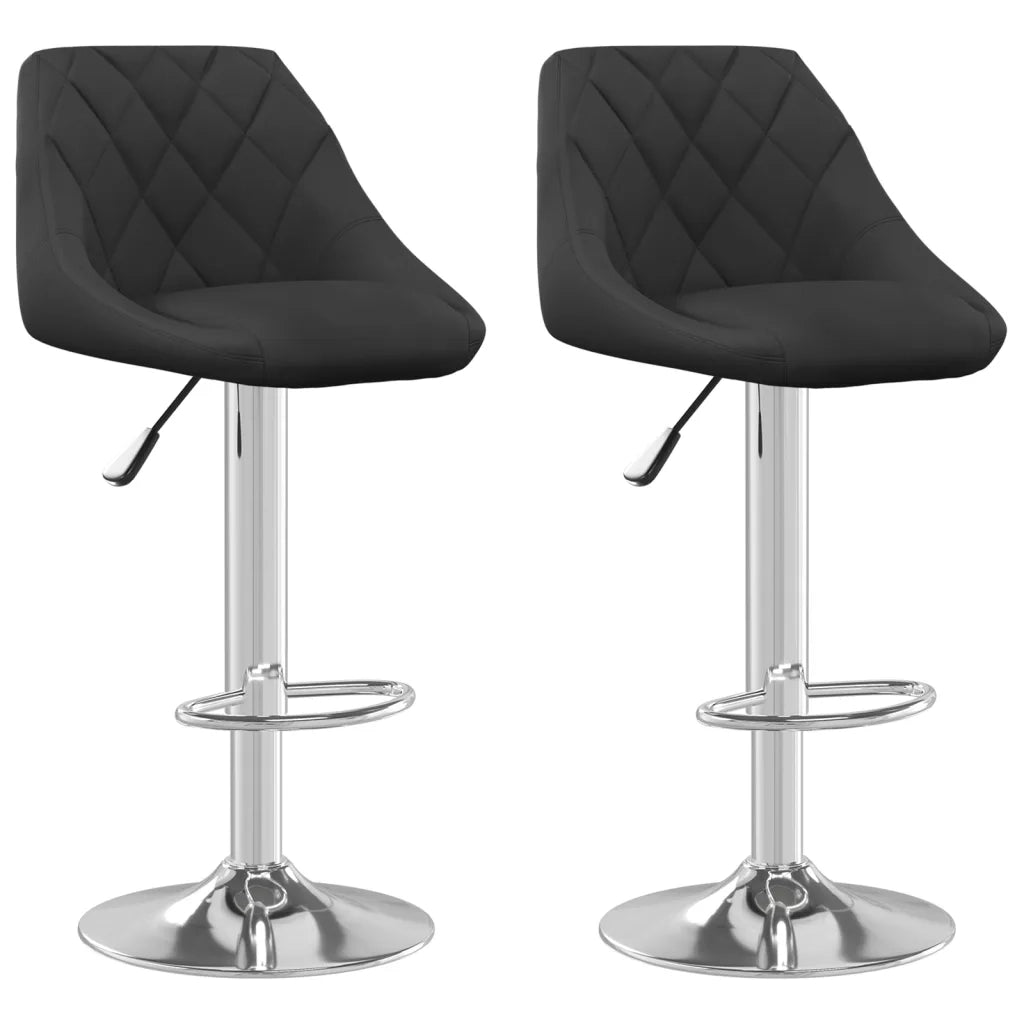 Sgabelli da Bar 2 pz Neri in Velluto cod mxl 65453